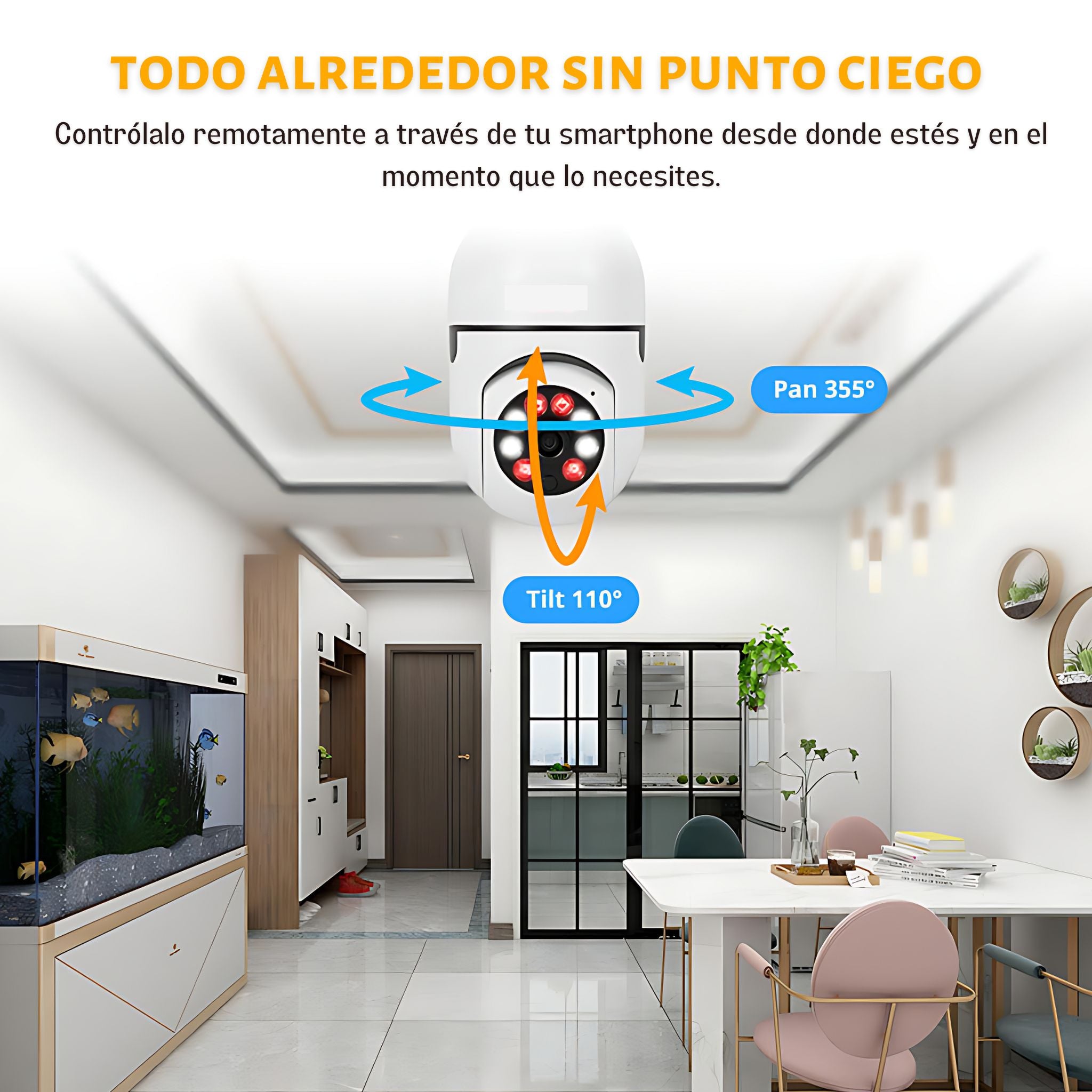 Foco Cámara Wifi HD 360°