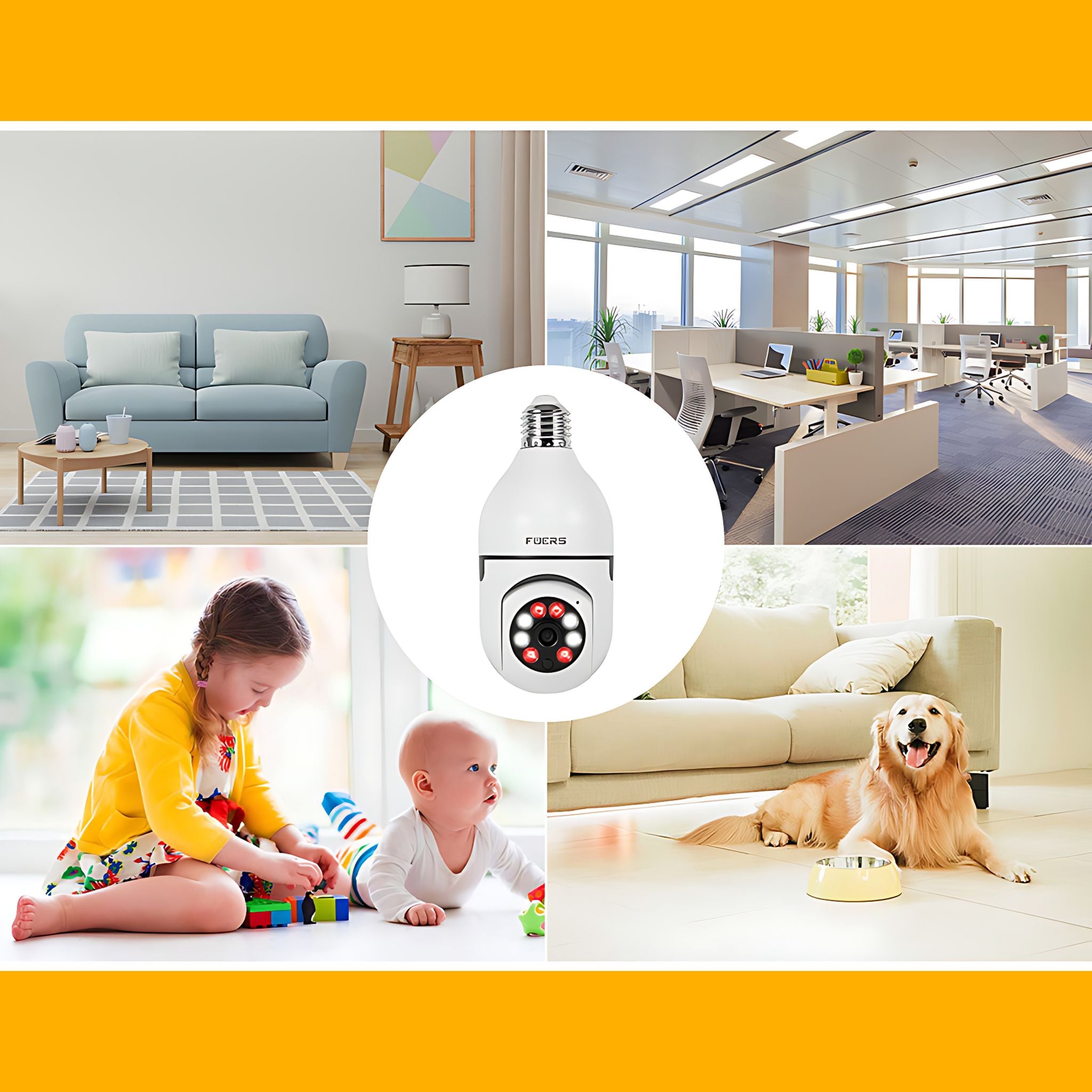 Foco Cámara Wifi HD 360°